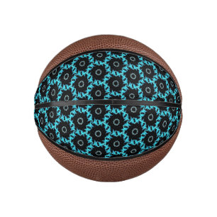 Electric Blue Mandala Mini Basketball