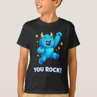 Electric Blue Monster You Rock Jumping Star