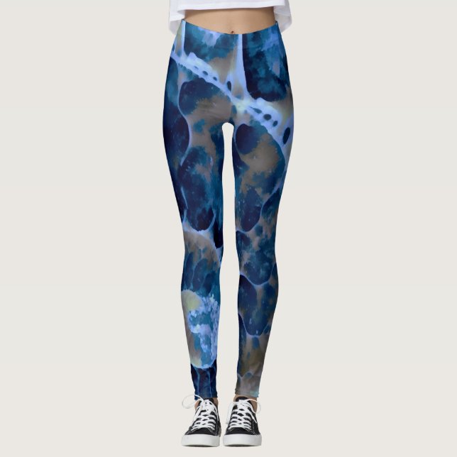 electric blue nautilus leggings (Front)