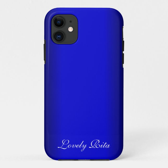 Electric Blue Personal Case-Mate iPhone Case (Back)
