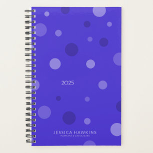 Electric Blue Pop Dots Year Weekly Planner