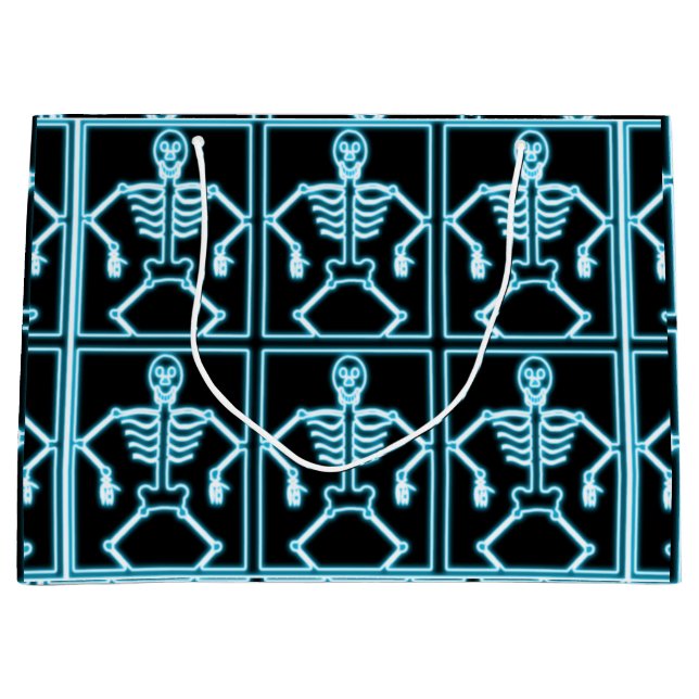Electric blue skeleton gift bag (Front)