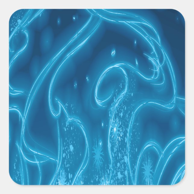Electric Blue Square Sticker (Front)