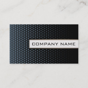 Electric blue Techno Dots Elegant Modern Black Business Card