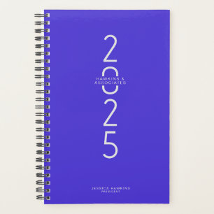 Electric Blue Vertical Modern Year Weekly Planner