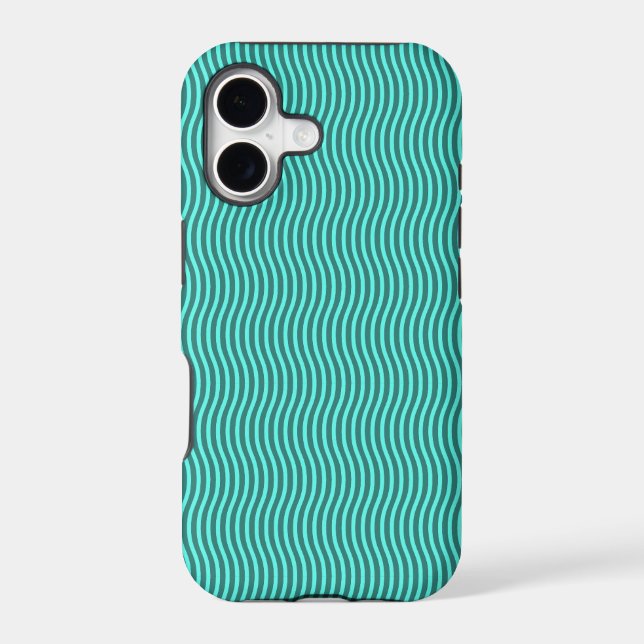 Electric Blue Waves Pattern (Back)
