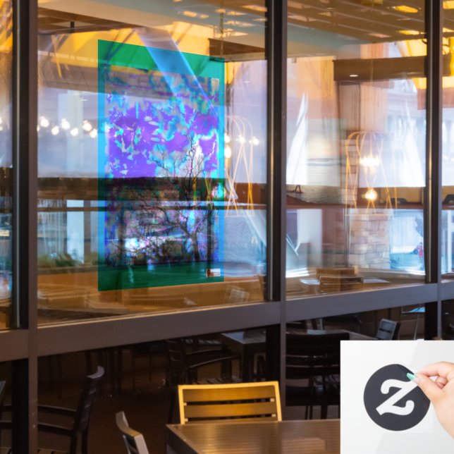 Electric Blue window decal  (Restaurant Window)