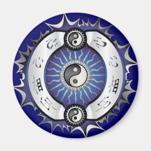 Electric Blue Yin Yang Magnet