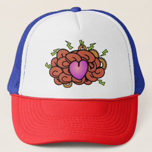 Electric Brain Happy Genius Trucker Hat