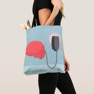 Electric Brain Tote Bag