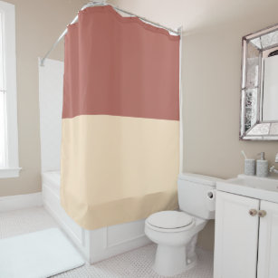 Electric Brown and Bisque Shower Curtain