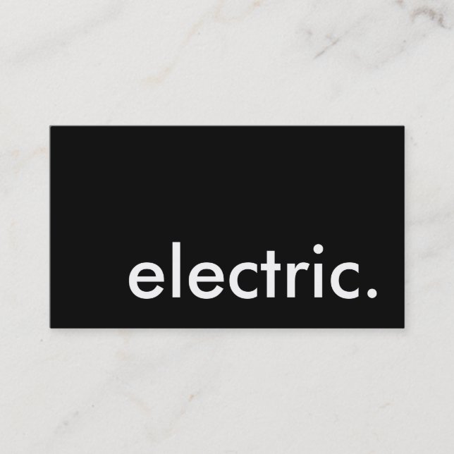 electric. business card (Front)