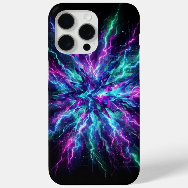 Electric Camo, futuristic design, neon camouflage Case-Mate iPhone Case (Back)
