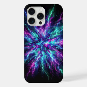 Electric Camo, futuristic design, neon camouflage iPhone 15 Pro Max Case