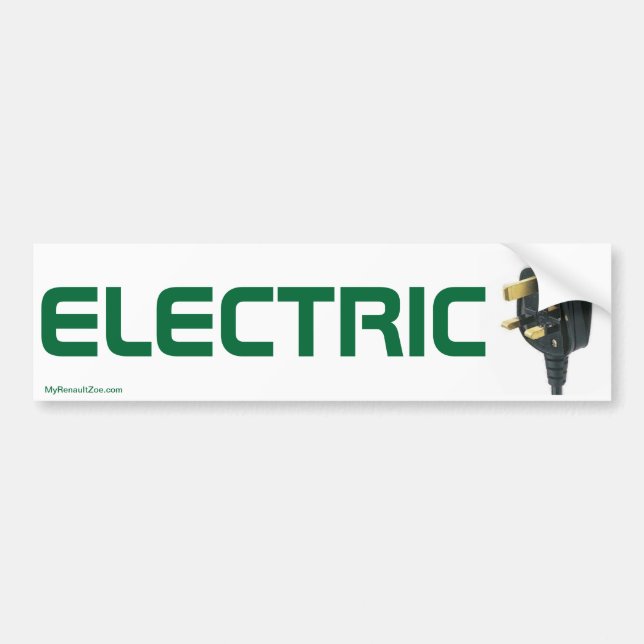 Electric Car Bumper Sticker (Front)