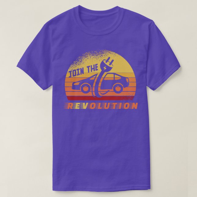 Electric Car Join The Ev Revolution  T-Shirt (Design Front)