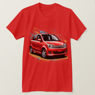 Electric Car with Vibrant Colour Splashes T-Shirt