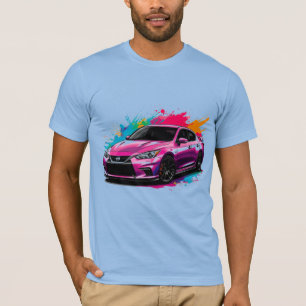 Electric Car with Vibrant Colour Splashes T-Shirt