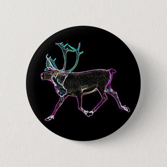 Electric Caribou 6 Cm Round Badge (Front)