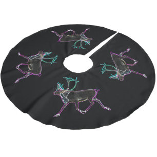 Electric Caribou Brushed Polyester Tree Skirt