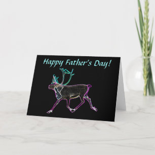 Electric Caribou Father's Day Card