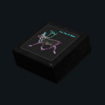 Electric Caribou Gift Box<br><div class="desc">A neon-like depiction of a caribou on a black background. Add your own text. Inspired by the Northern Lights.</div>