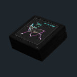Electric Caribou Gift Box<br><div class="desc">A neon-like depiction of a caribou on a black background. Add your own text. Inspired by the Northern Lights.</div>