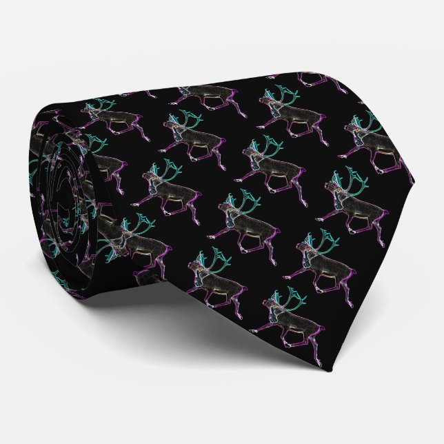 Electric Caribou Tie (Rolled)