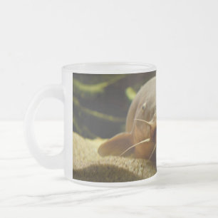 Electric catfish frosted glass coffee mug