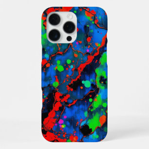 Electric Chaos bold neon abstract paint splash iPhone 16 Pro Max Case