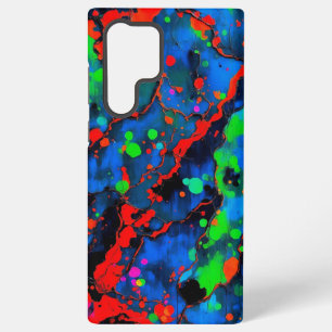 Electric Chaos bold neon abstract paint splash Samsung Galaxy Case