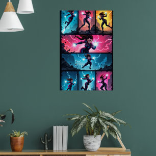 Electric Chaos Pop Art Poster