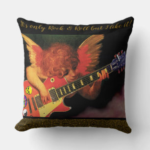 Electric Cherub guitar hero throw cushion. Cushion