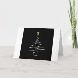 Electric Christmas tree Holiday Card