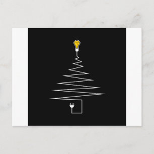 Electric Christmas tree Holiday Postcard