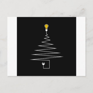 Electric Christmas tree Holiday Postcard