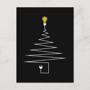 Electric Christmas tree Holiday Postcard