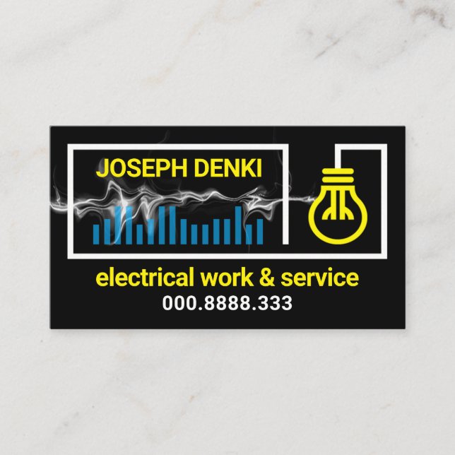 Electric Circuit Board Frame Electrician Service Business Card (Front)