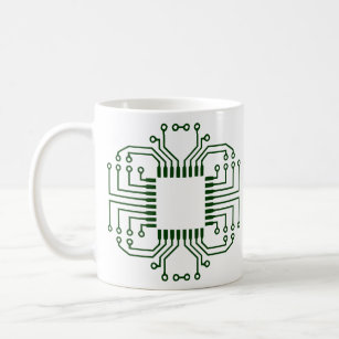Electric Circuit Board Processor Coffee Mug