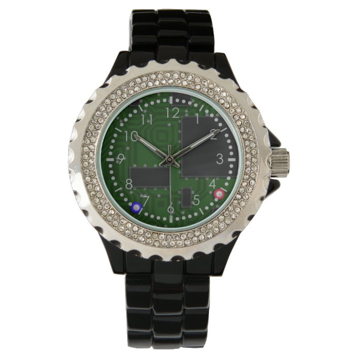 Electric circuit board watch Zazzle.co.uk