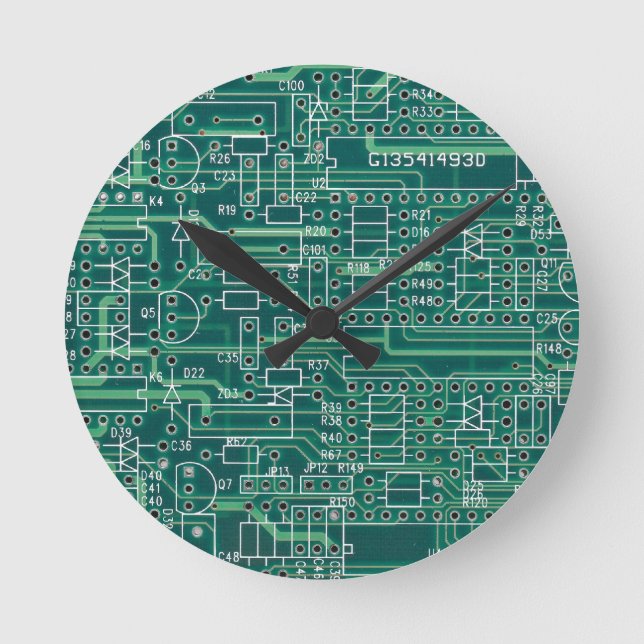 Electric circuit layout round clock (Front)
