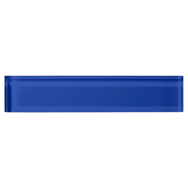 Electric Cobalt Solid Colour | Classic Elegant Nameplate (Front)