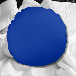 Electric Cobalt Solid Colour   Classic Elegant Round Cushion