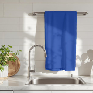 Electric Cobalt Solid Colour   Classic Elegant Tea Towel