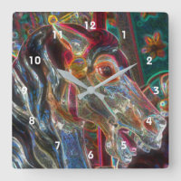Electric Colours Fiery Steed Carousel Horse Art 