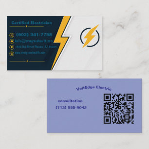 Electric Company Electrician Business Card