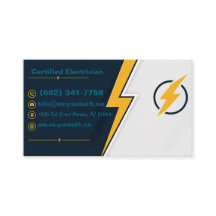 Electric Company Electrician Business Card