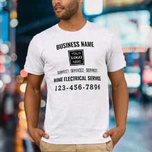 Electric Company Service QR code Logo Custom Work T-Shirt