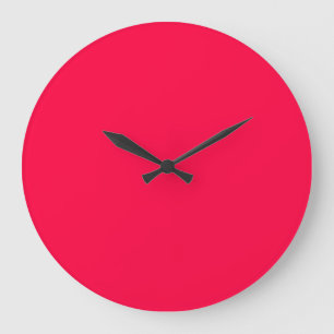 Electric Crimson Contemporary Complementary Colour Large Clock