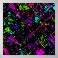 Electric Cyberpunk Texture: Seamless Neon Signal